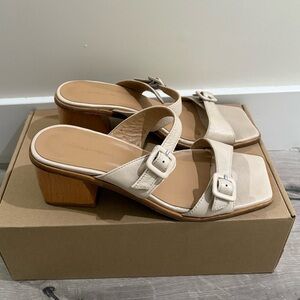 Paloma Wool Leather Buckle Heels